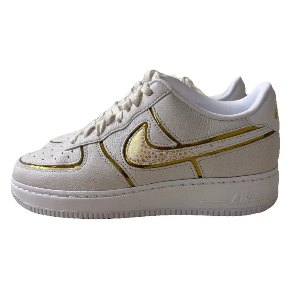 Nike By You Air Force 1 Cristiano Ronaldo CR7 White Gold | DN2501 991 Men Size 8